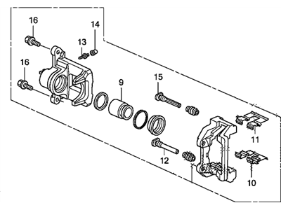 2010 Acura MDX Brake Caliper - 43019-STX-A01RMN