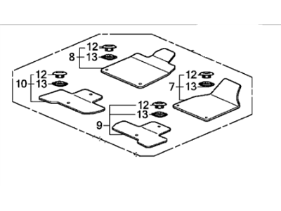 Acura 83600-SZN-A01ZA Floor Mat Set (Premium Black)