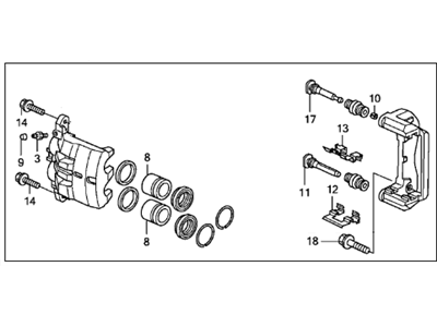 Acura MDX Brake Caliper - 45018-STX-A02RMN