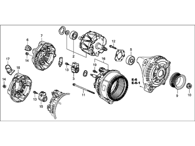 Acura MDX Alternator - 31100-PGK-A03