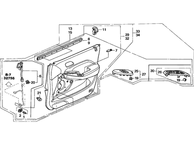 2003 Acura MDX Door Trim Panel - 83533-S3V-A01ZC