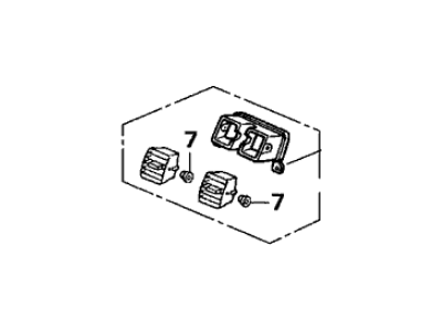 Acura 83427-S3V-A01ZA Outlet Set, Rear Case (Wood Grain)