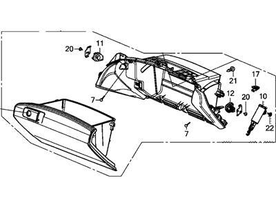 Acura ILX Glove Box - 77510-TX6-A12ZD