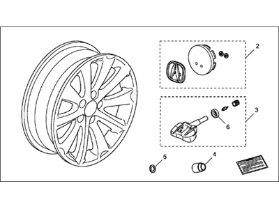 Acura 08W17-TX6-201 17"Alloy Wheel Rim