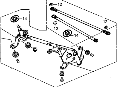 Acura Wiper Pivot Assembly - 76530-TY2-A02