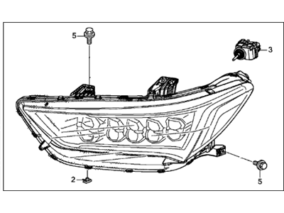 Acura 33150-TY2-A51 Left Headlight Assembly