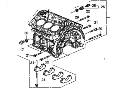 Acura RLX Engine Block - 11000-5MR-A00