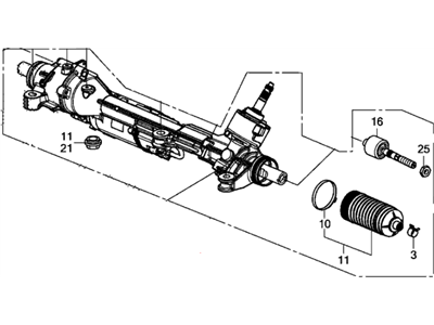 Acura 53600-TY3-A42 Steering Gear Box Assembly (Left)