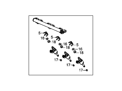 2015 Acura RLX Fuel Rail - 16013-R9P-305
