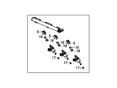 2016 Acura RLX Fuel Rail - 16013-R9P-305