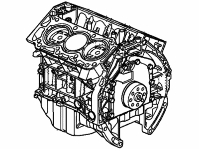 2014 Acura RLX Engine Block - 10002-R9S-A00