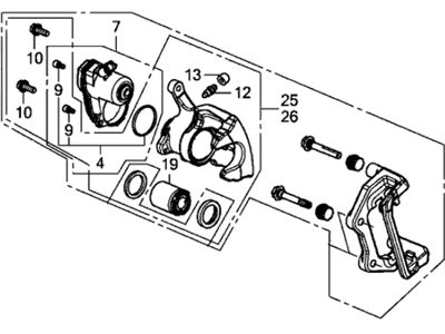 Acura RLX Brake Caliper - 43019-TY2-A05