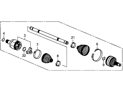 2020 Acura RLX CV Joint - 44310-TY2-305