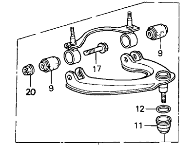 Acura 51450-SK7-043 Right Front Arm Assembly (Upper)