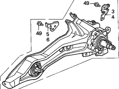 1992 Acura Integra Trailing Arm - 52370-SK7-A04