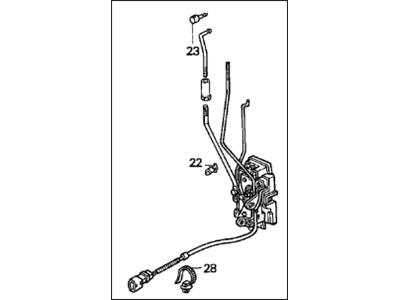 Acura 72110-SK8-A03 Right Front Door Lock Assembly (Mitsui Kinzoku)