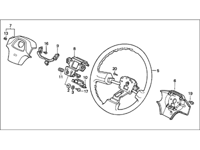 1990 Acura Integra Steering Wheel - 78510-SK7-013ZA