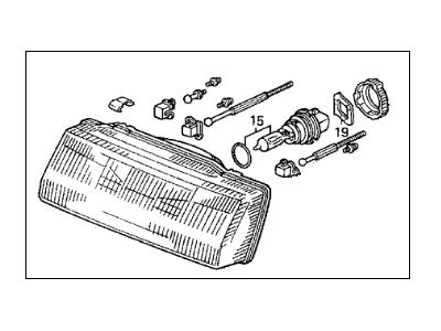 Acura 33110-SK7-A02 Passenger Side Headlight Assembly Composite