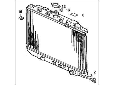 1991 Acura Integra Radiator - 19010-PR4-A54