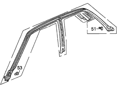 1993 Acura Integra Door Moldings - 72910-SK8-A03