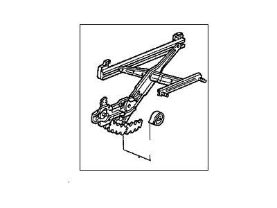 Acura 72250-SK8-003 Left Front Door Regulator Assembly