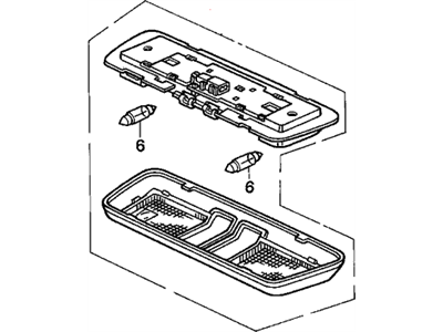1993 Acura Integra Dome Light - 34400-SK7-003ZB