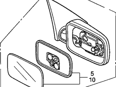 1990 Acura Integra Mirror - 76250-SK8-A01