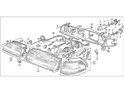 1991 Acura Integra Headlight - 33100-SK7-A04