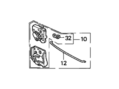 1993 Acura Integra Tailgate Lock - 74850-SK8-003