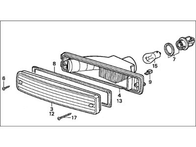 Acura 33300-SK7-A05 Light Assembly, Right Front Turn Signal