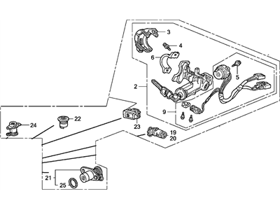 1990 Acura Integra Turn Signal Switch - 35250-SK7-A21