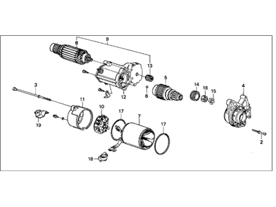 1991 Acura Integra Starter Motor - 31200-PR4-A01