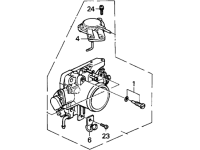 1990 Acura Integra Throttle Body - 16400-PR4-A01