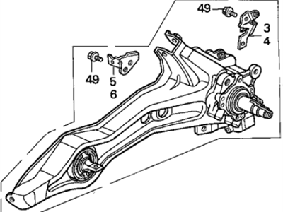 Acura 52371-SK7-A14 Left Rear Trailing Arm (Disk) (Abs)