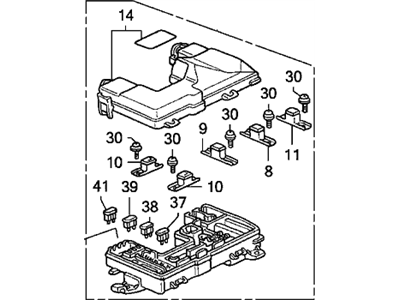 1990 Acura Integra Fuse Box - 38250-SK7-A11