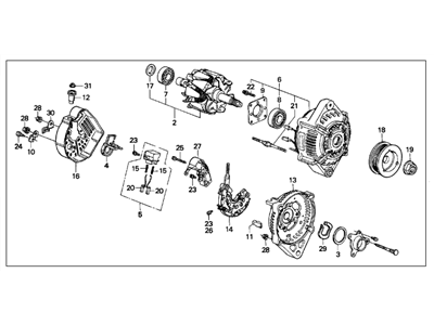 Acura Integra Alternator - 31100-PR4-A02