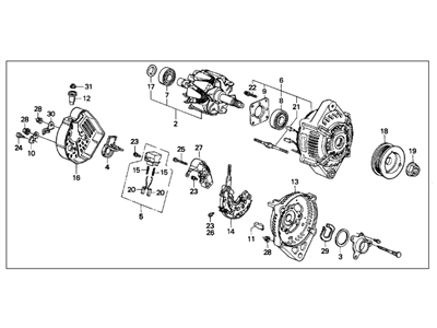 Acura 31100-PR4-A02 Alternator Assembly (Cjn41) (Denso)