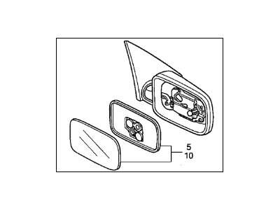 1992 Acura Integra Mirror - 76200-SK8-A01