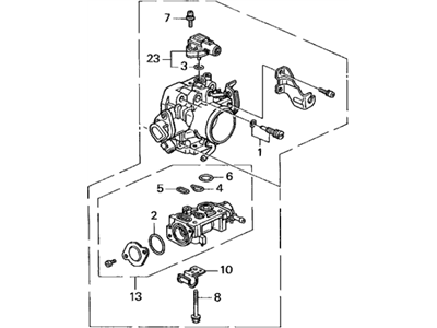 1998 Acura Integra Throttle Body - 16400-P75-A51