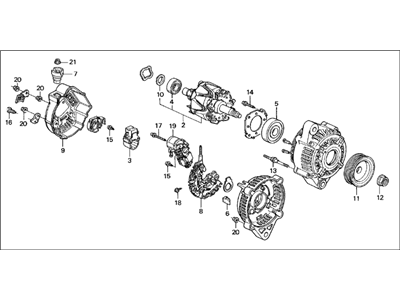 2001 Acura Integra Alternator - 31100-P75-A01