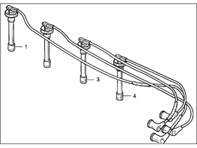 2001 Acura Integra Spark Plug Wire - 32702-P72-000