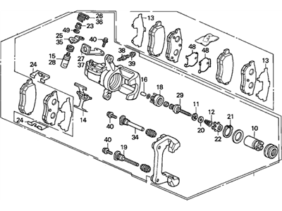 1995 Acura Integra Brake Caliper - 43210-ST7-003