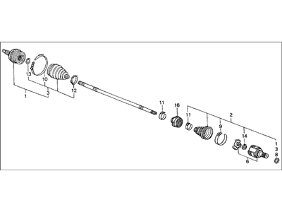 2001 Acura Integra Axle Shaft - 44305-ST7-A50