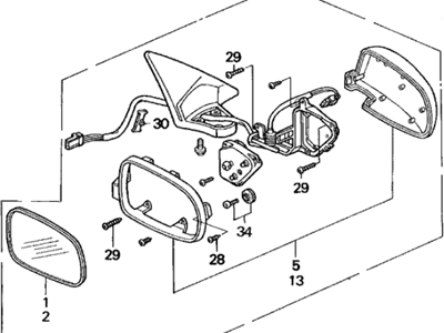 1994 Acura Integra Mirror - 76250-ST8-A21ZG