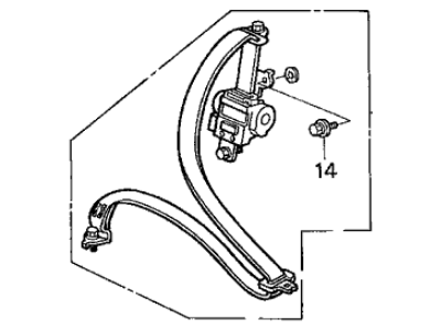 1997 Acura Integra Seat Belt - 04824-ST8-A05ZB