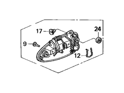 1997 Acura Integra Door Handle - 72140-ST7-013YA