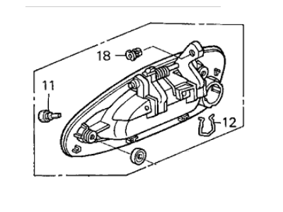 Acura 72180-S0K-J01ZS Left Front Door Handle Assembly (Outer) (Noble Green Pearl)