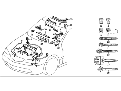 Acura 32110-P8E-A60 Engine Wire Harness