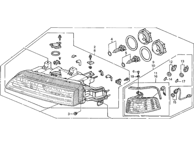 1992 Acura Legend Headlight - 33150-SP1-A01