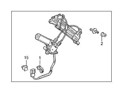 1995 Acura Legend Window Regulator - 72510-SP1-003